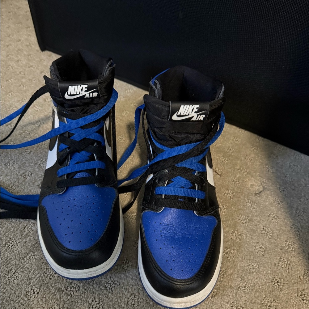 Nike Air Blue and Black High-Top Dunks Sneakers